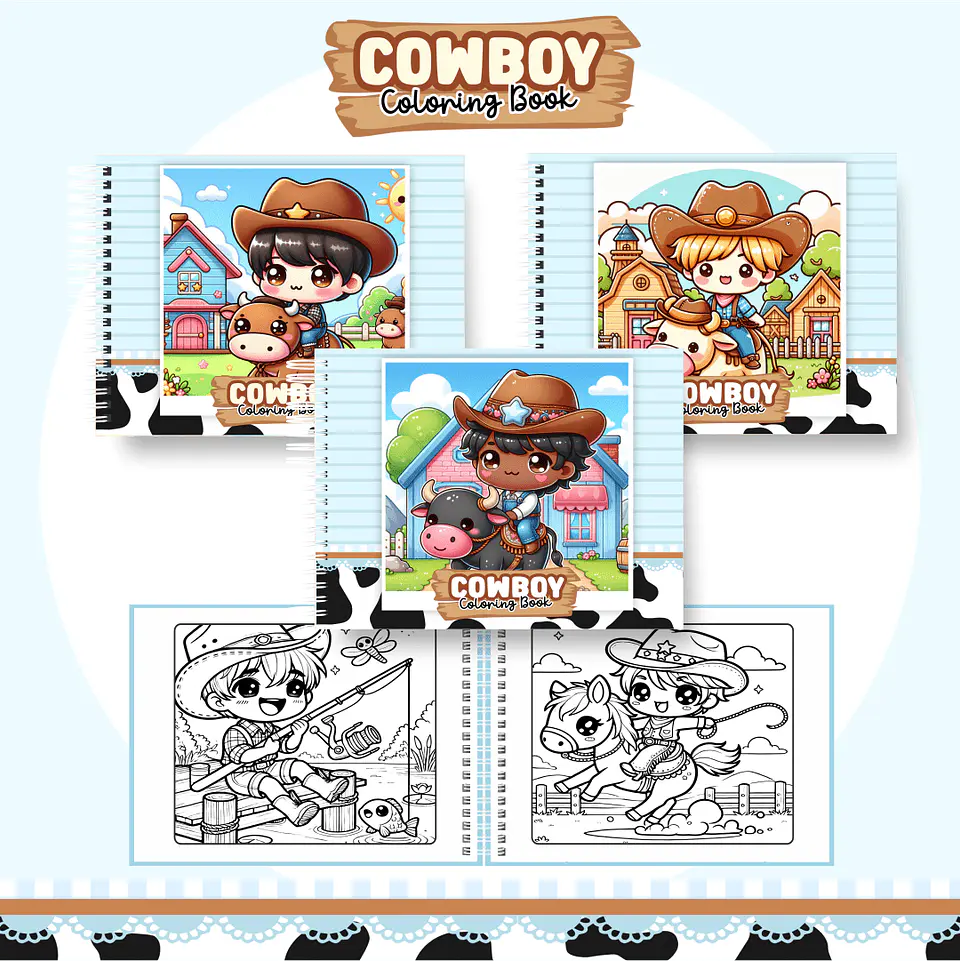 Arquivo Livro de Colorir Cowboy 1