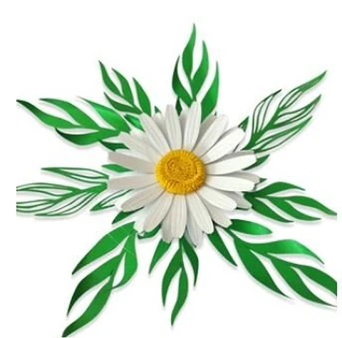 Arquivo Molde Flor Margarida + Folhagem