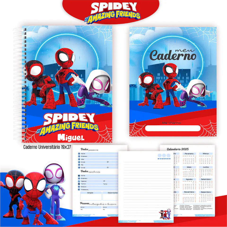 Arquivo kit Escolar Spidey e Seus Amigos 2025 4