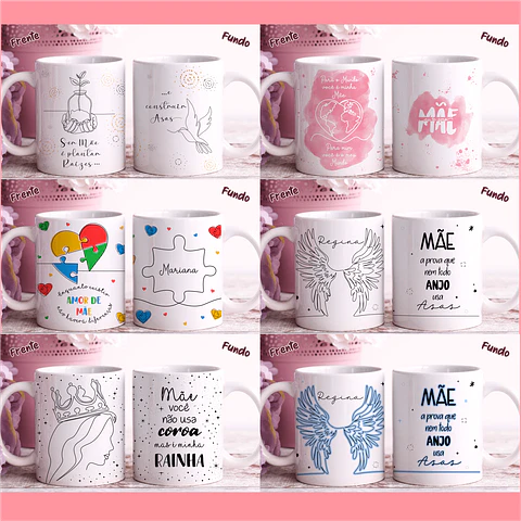 Sublimação Dia das Mães em Linhas