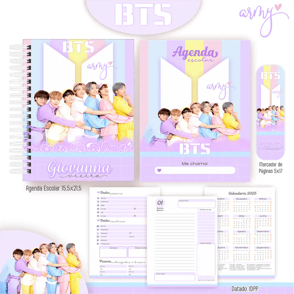 Arquivo Digital Volta às Aulas BTS – Kit Escolar 2025 4