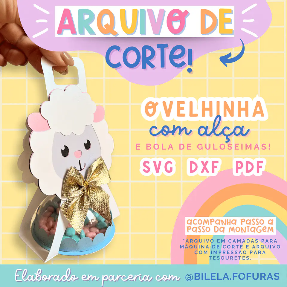 Arquivo de Corte Ovelhinha Com Alça 1
