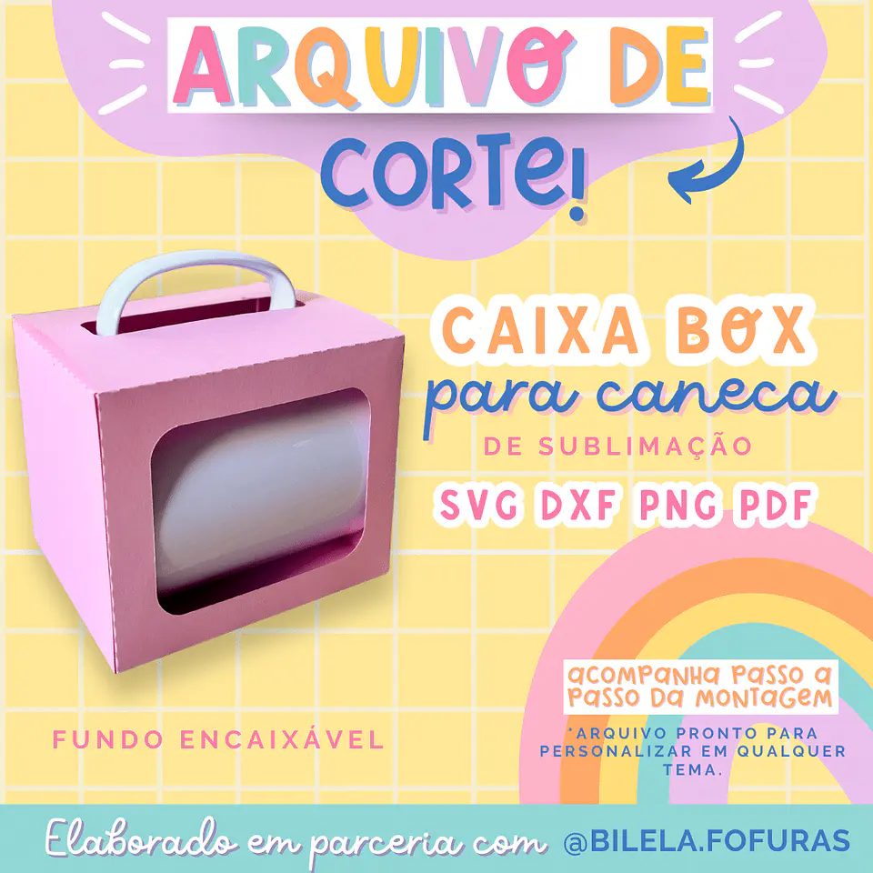Arquivo de Corte Caixa Box para Canecas 1
