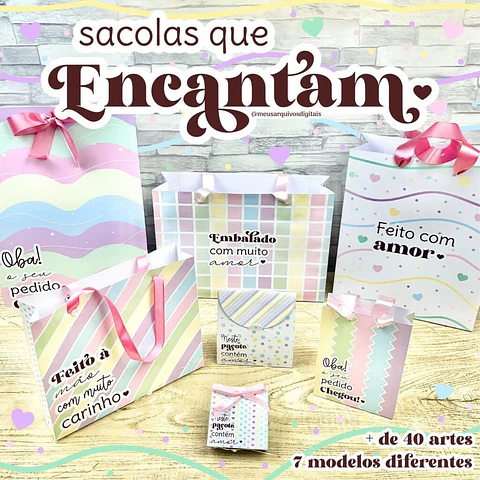 Arquivo de Corte Sacolas que Encantam