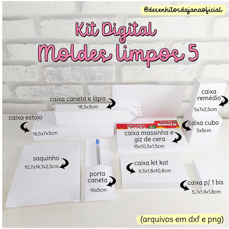 Arquivo de Corte Caixas Molde Limpo 1