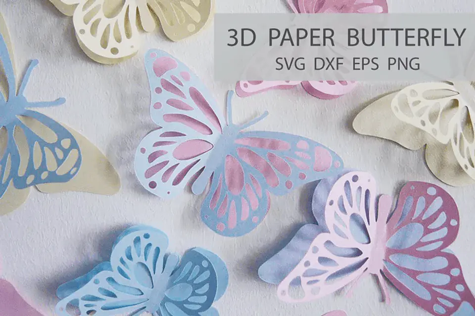 Arquivo de Corte Borboleta 3D 1
