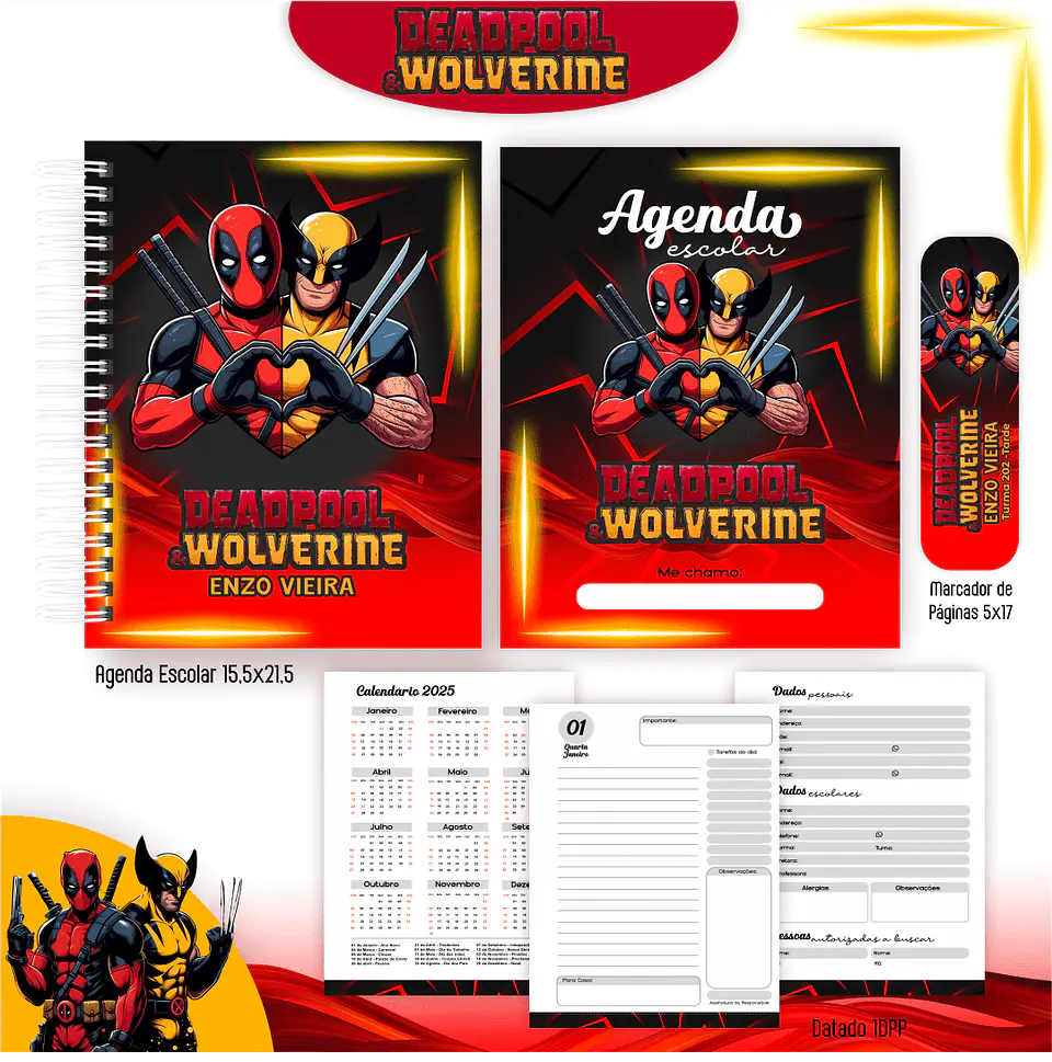 Arquivo Kit Escolar Deadpoll e Wolverine 2025 3
