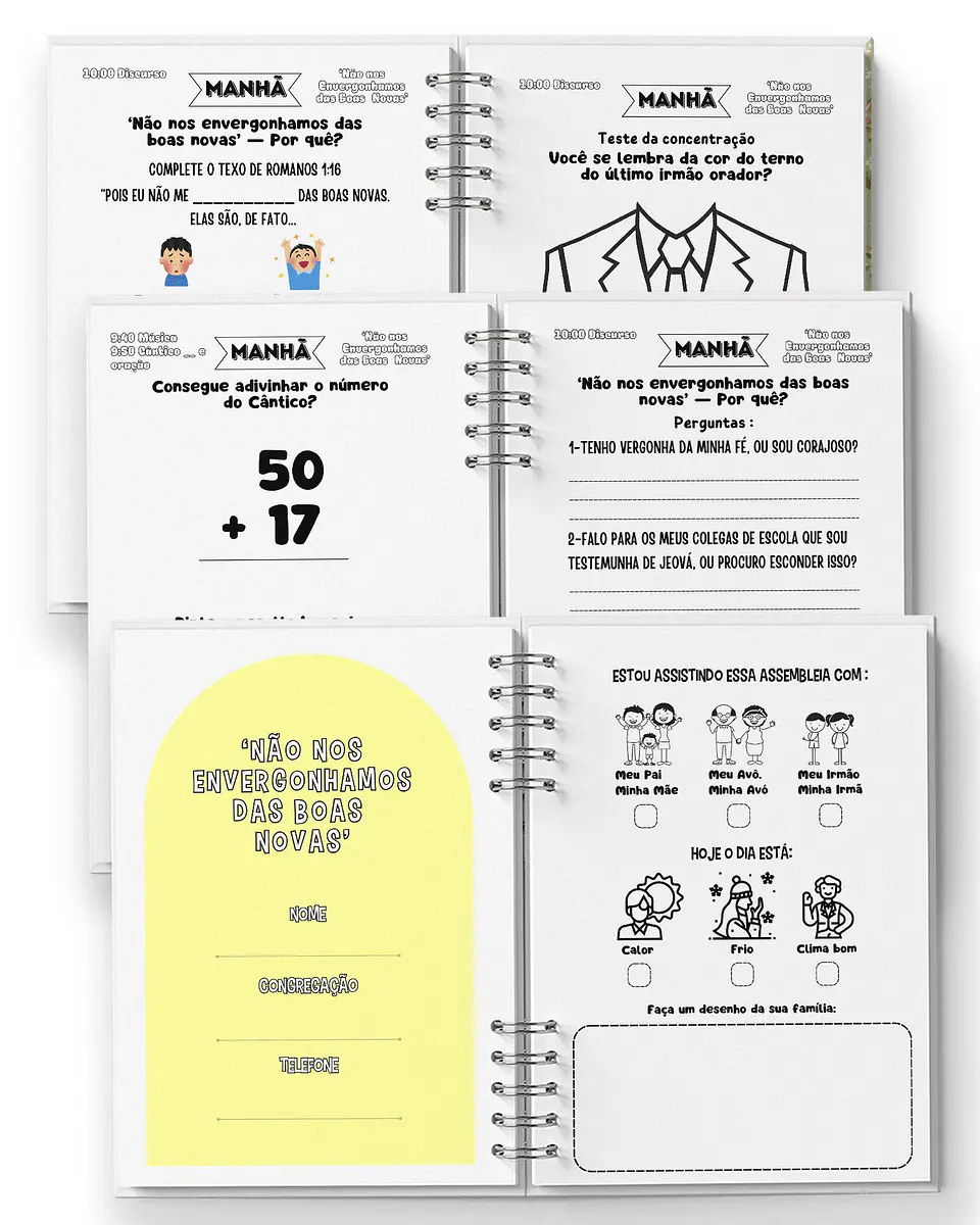 Kit Caderno Infantil Atividades Assembleias 2024|2025 5