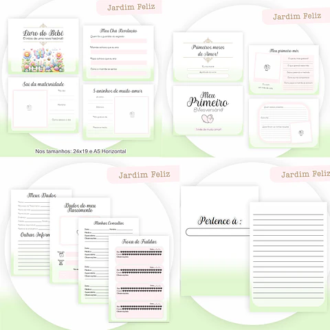 Arquivo Digital Pack Baby Jardim Feliz
