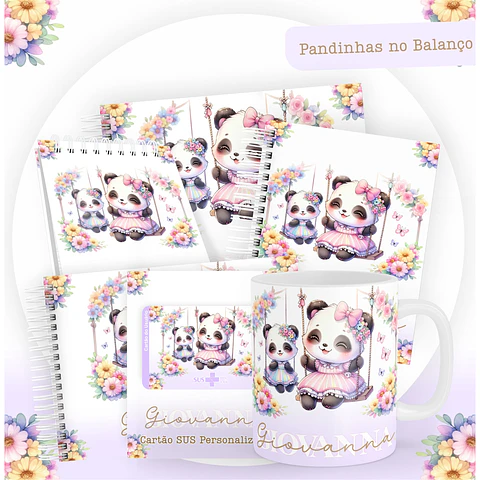Arquivo Digital Pack Pandinhas no Balanço
