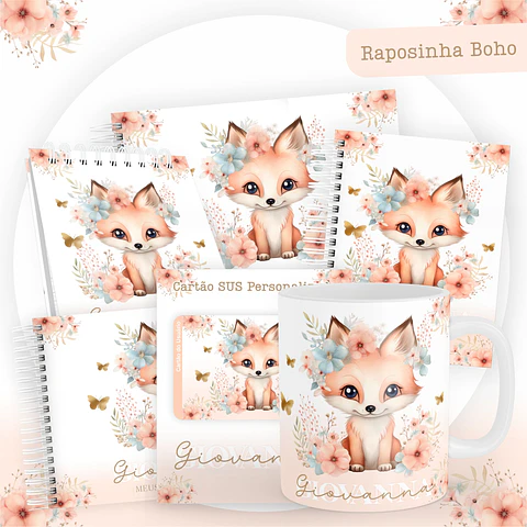 Arquivo Digital Pack Baby Raposinha Boho