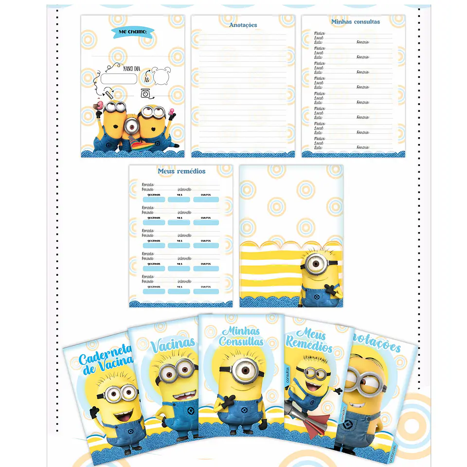 Arquivo Digital Caderneta e Cartão do Sus Minions 2