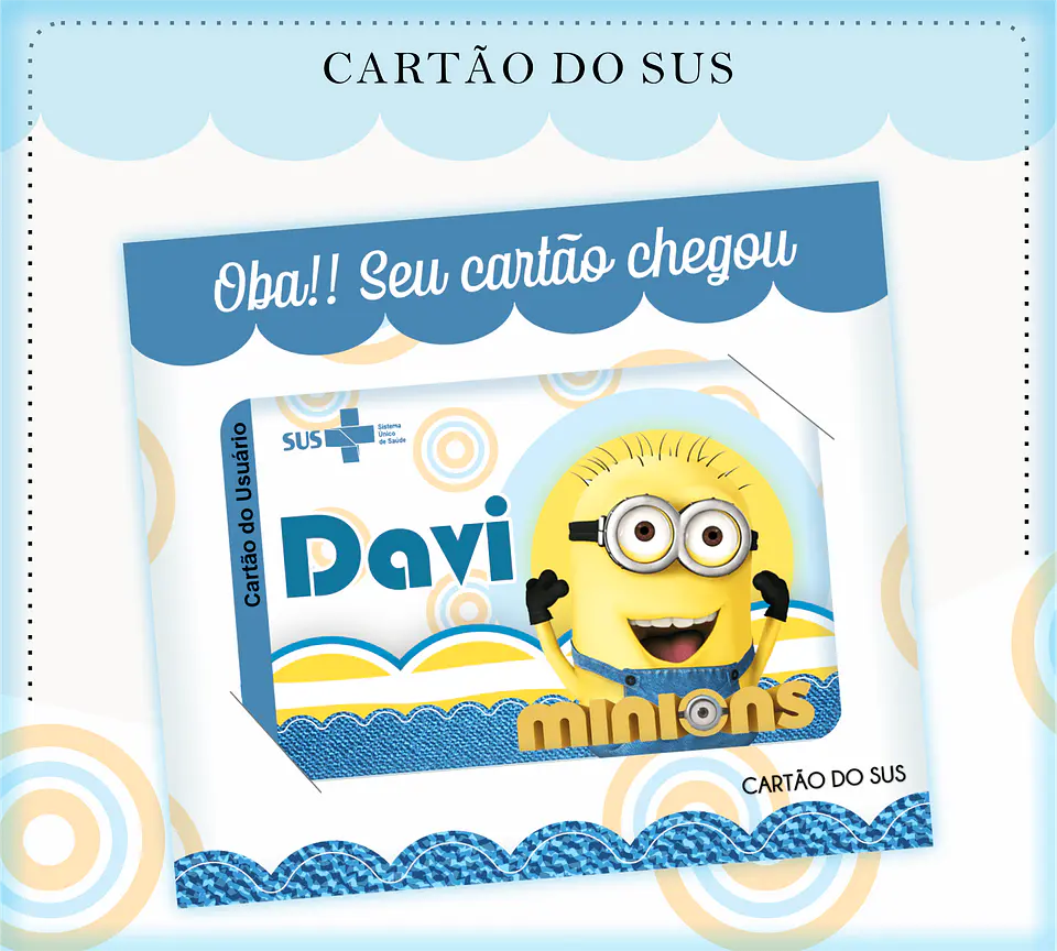 Arquivo Digital Caderneta e Cartão do Sus Minions 3