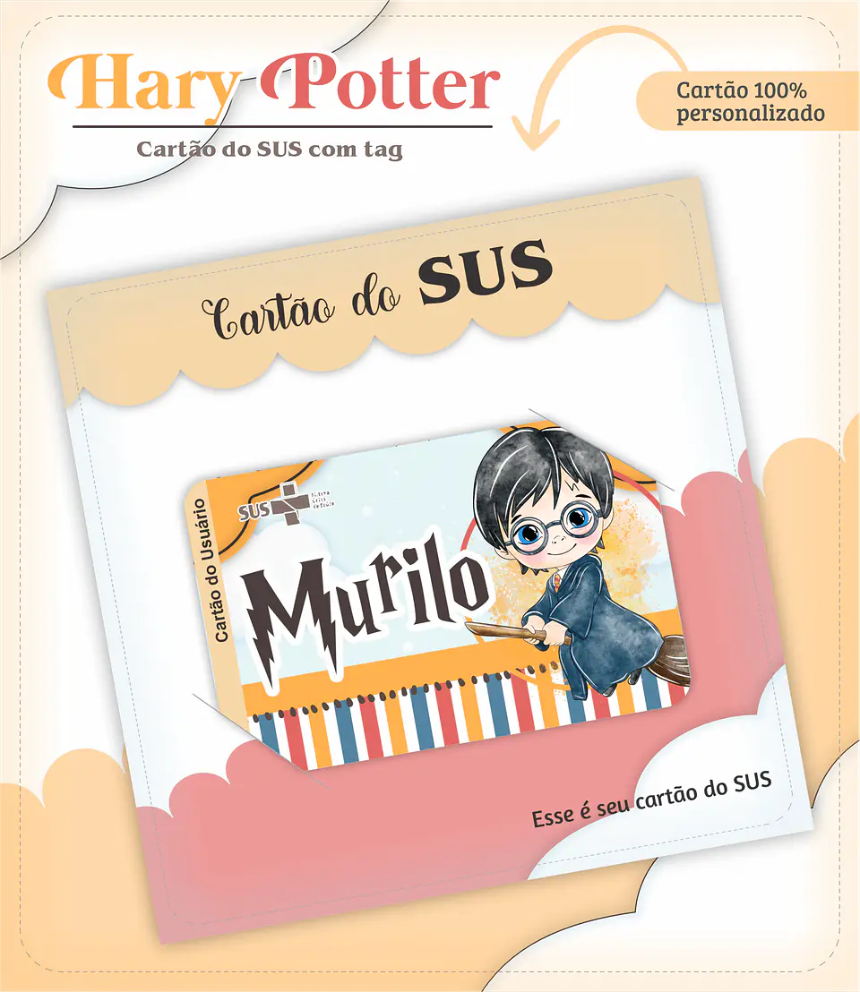 Arquivo Digital Caderneta e Cartão do Sus Harry Potter 4