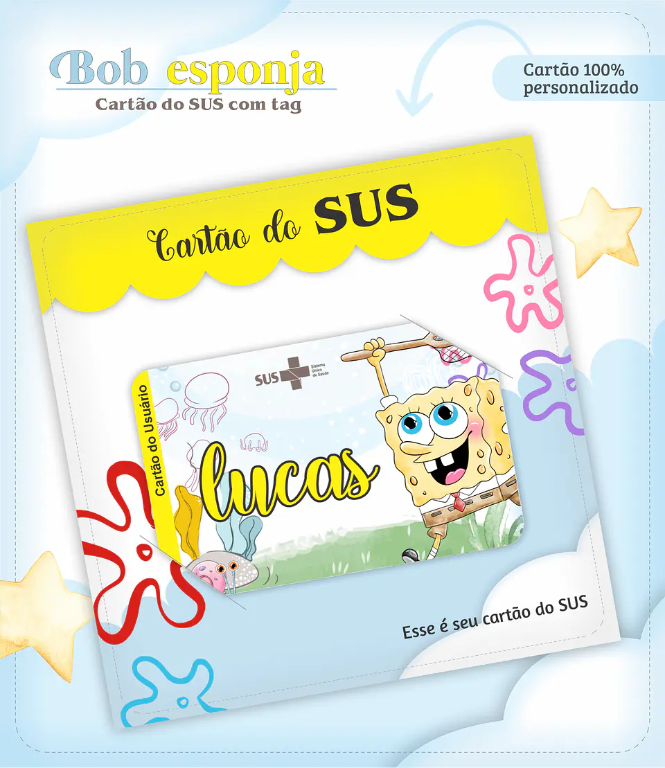 Arquivo Digital Caderneta e Cartão do Sus Bob Esponja 3
