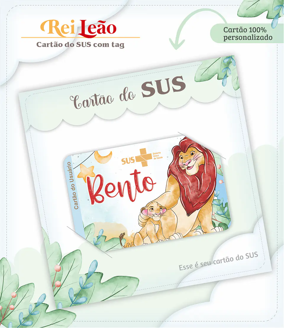 Arquivo Digital Caderneta e Cartão do Sus Rei Leão 3