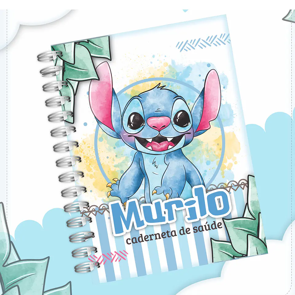 Arquivo Digital Caderneta e Cartão do Sus Stitch 1