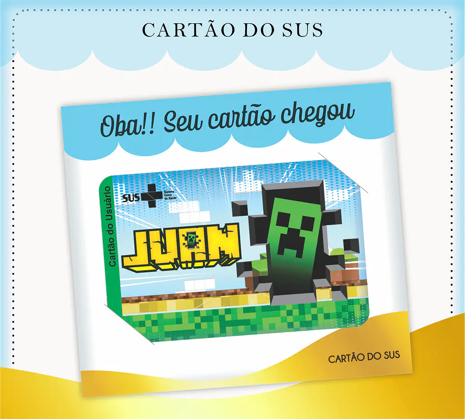 Arquivo Digital Caderneta e Cartão do Sus Minecraft 3