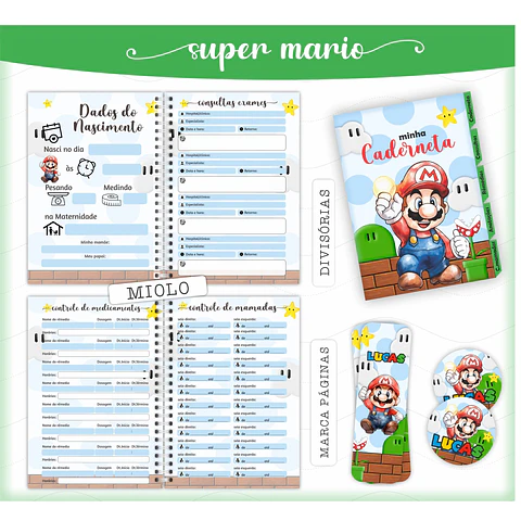 Arquivo Digital Caderneta e Cartão do Sus Super Mario