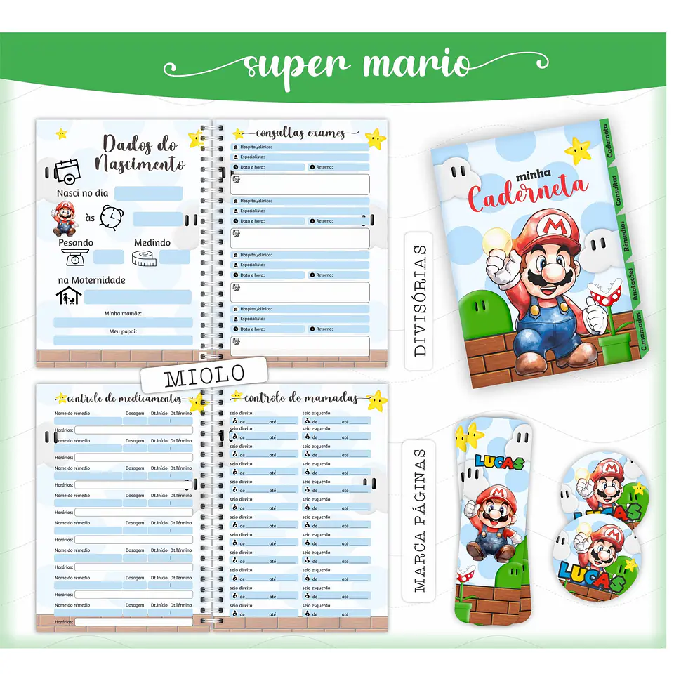 Arquivo Digital Caderneta e Cartão do Sus Super Mario 2