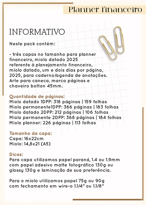 Arquivo Digital Planner Financeiro 2025