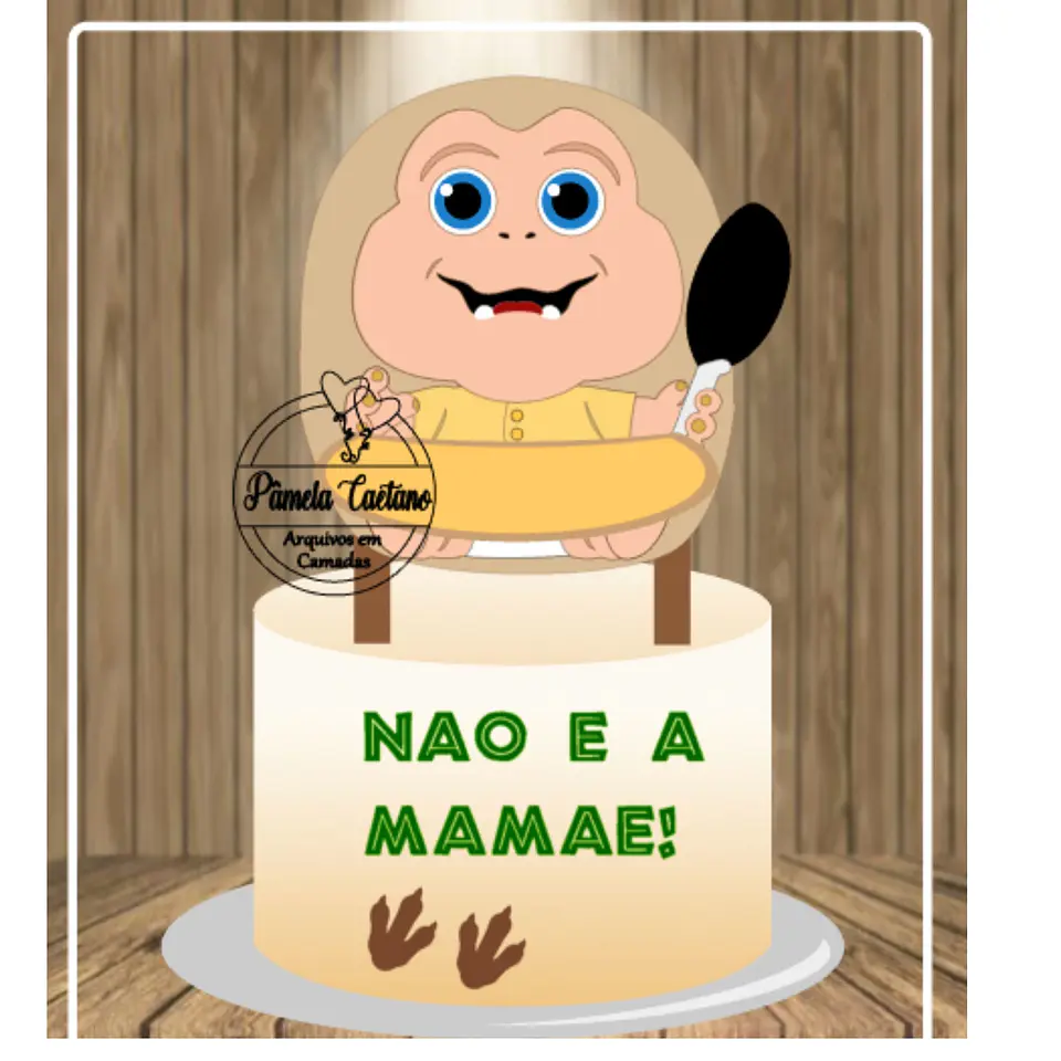 Arquivo de Corte Topo de Bolo Dinossauro 1