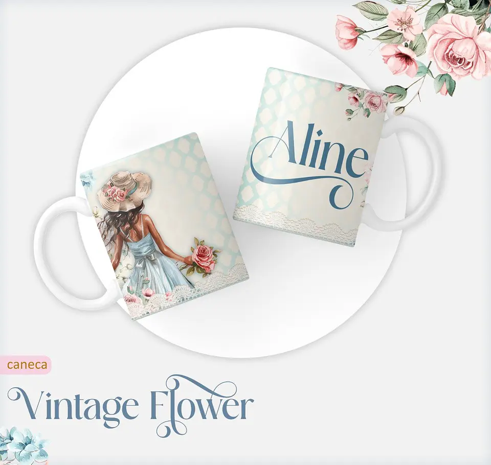 Arquivo Digital  Vintage Flowers 1 3