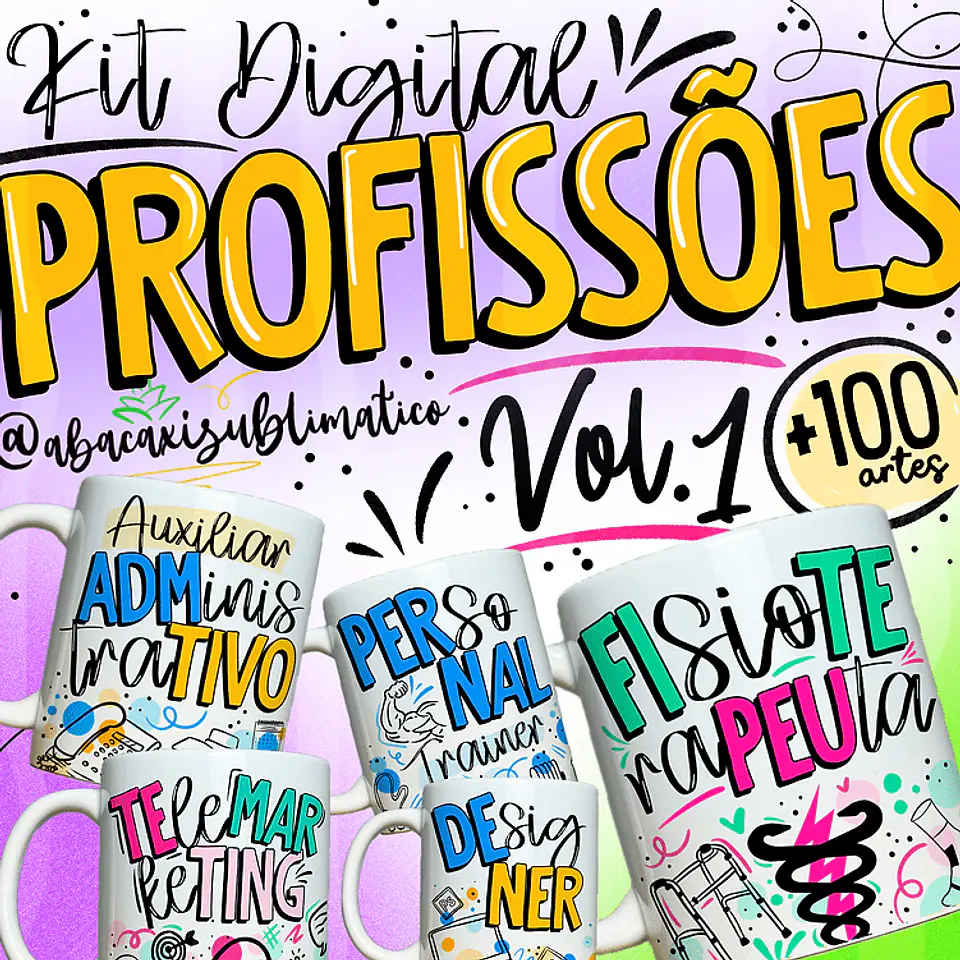 Sublimação Canecas Profissões 3 1