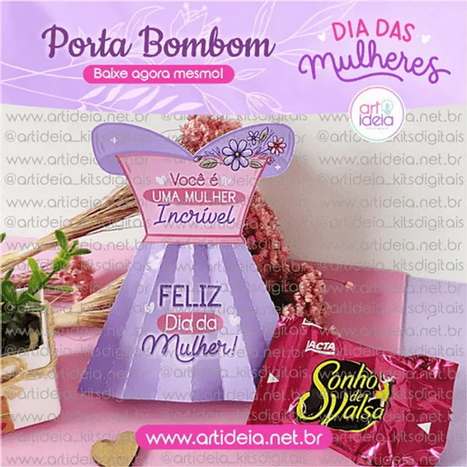 Arquivo Porta Bombom Dia das Mulheres 1