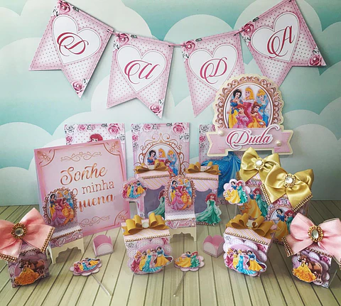 Arquivo de Corte Kit Festa Princesas Só um Bolinho