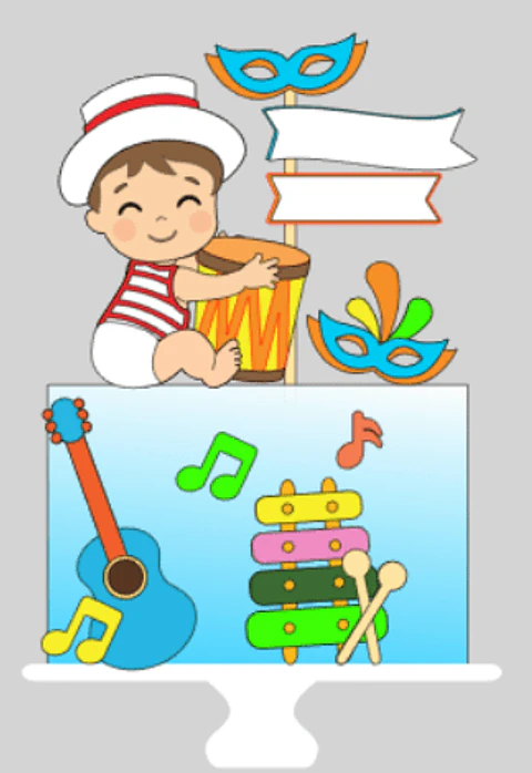 Arquivo de Corte Topo de Bolo – Bandinha Baby Carnaval