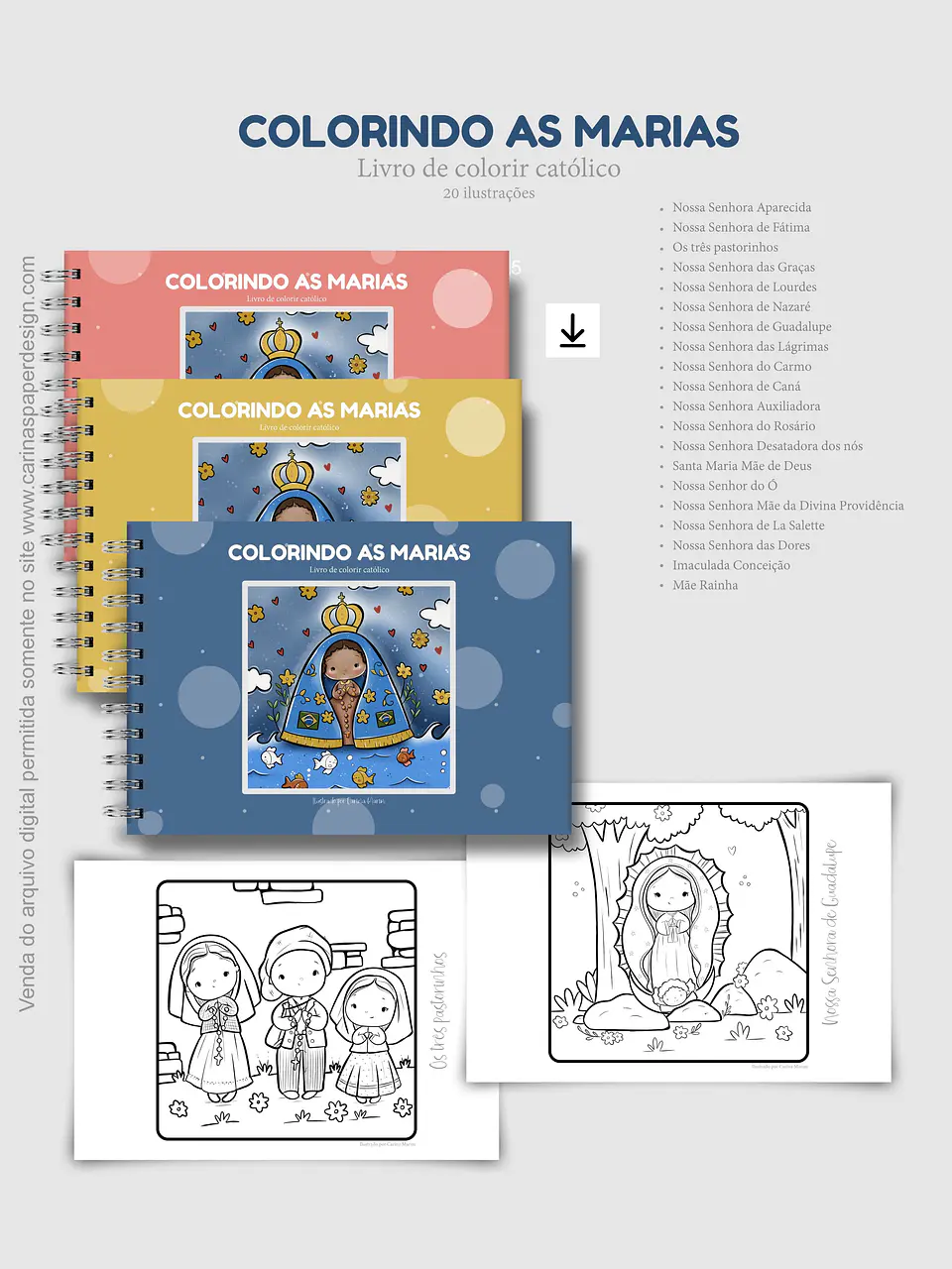 Arquivo Digital Livro de Colorir Colorindo as Marias 1