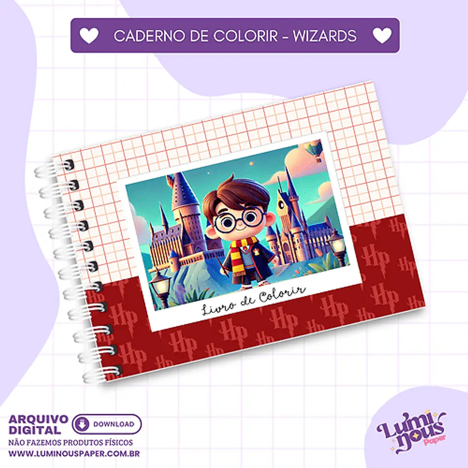Arquivo Digital Livro de Colorir Harry Potter 1