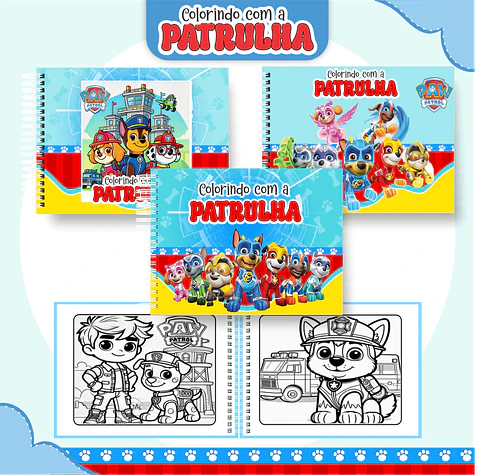 Arquivo Digital Livro de Colorir Patrulha Canina