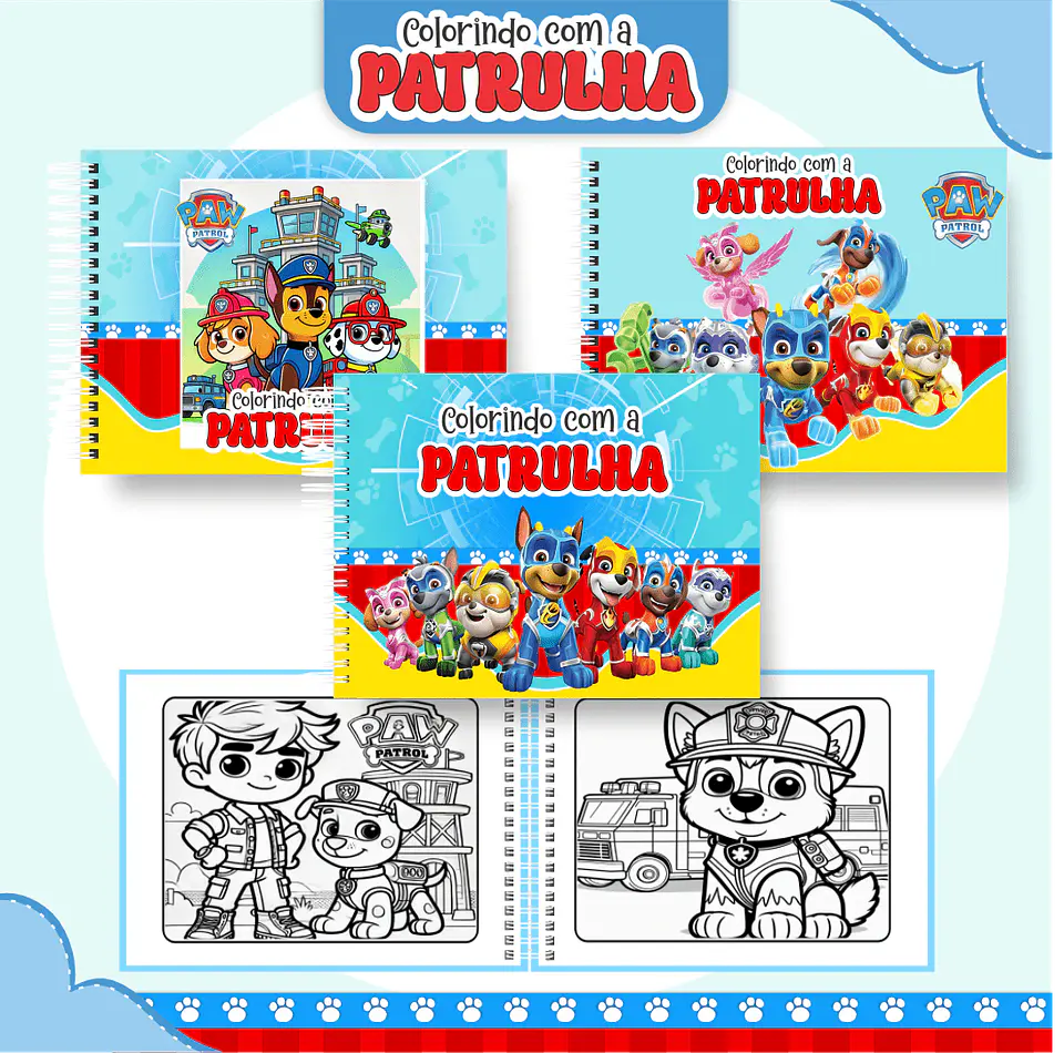 Arquivo Digital Livro de Colorir Patrulha Canina 1