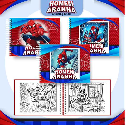 Arquivo Digital Livro de Colorir Homem Aranha
