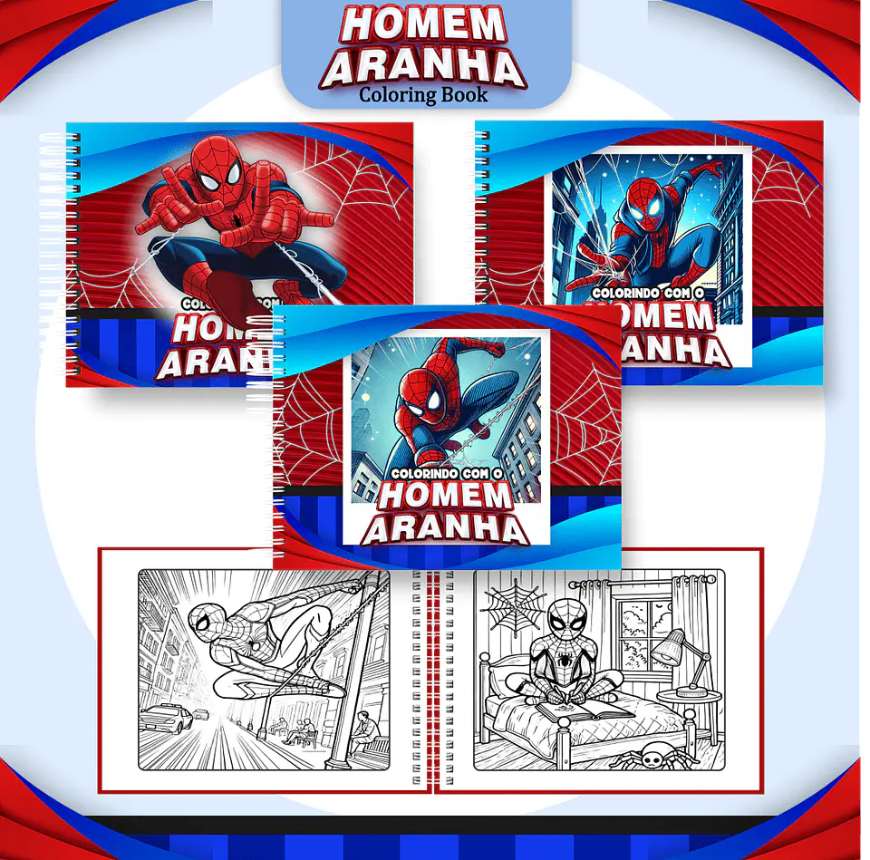 Arquivo Digital Livro de Colorir Homem Aranha 1