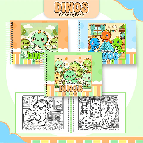 Arquivo Digital Livro de Colorir Dino