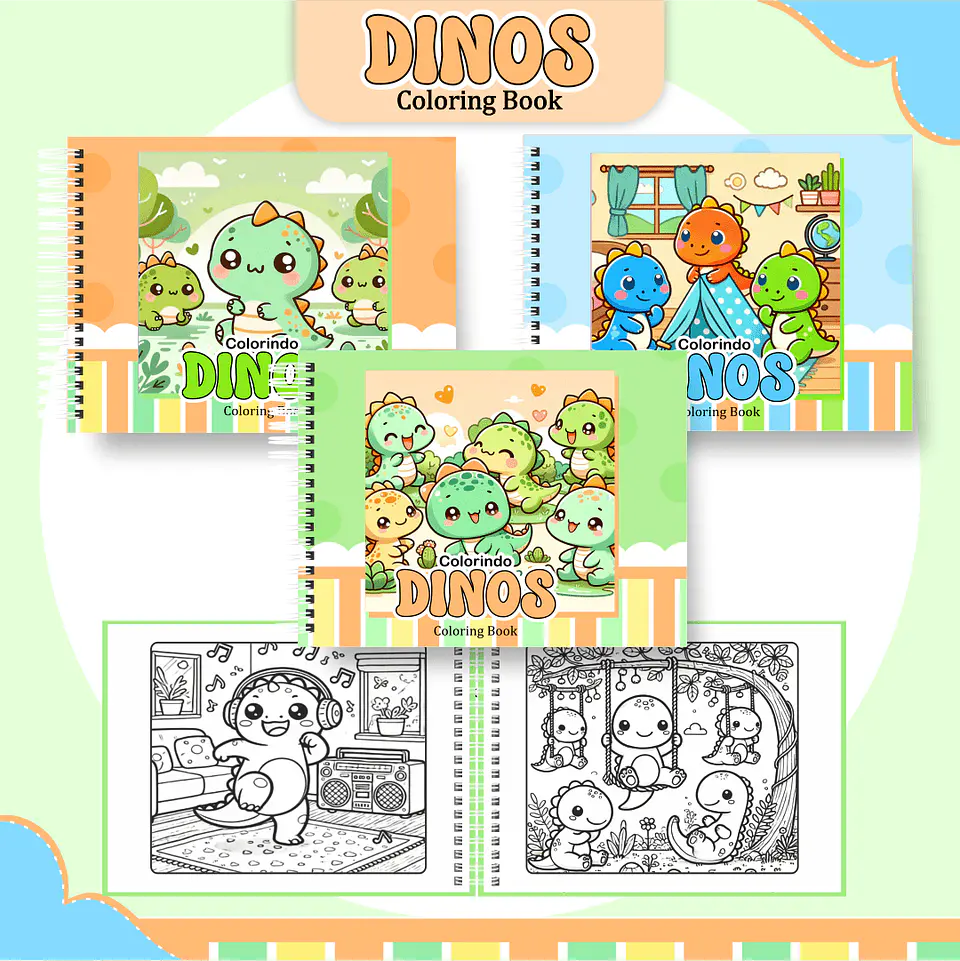 Arquivo Digital Livro de Colorir Dino 1