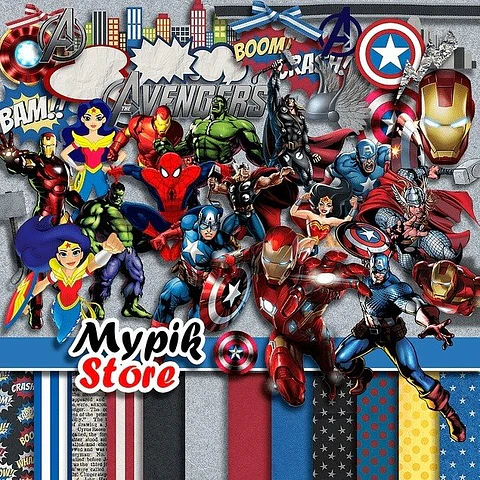 Kit Digital Avengers Vingadores 2