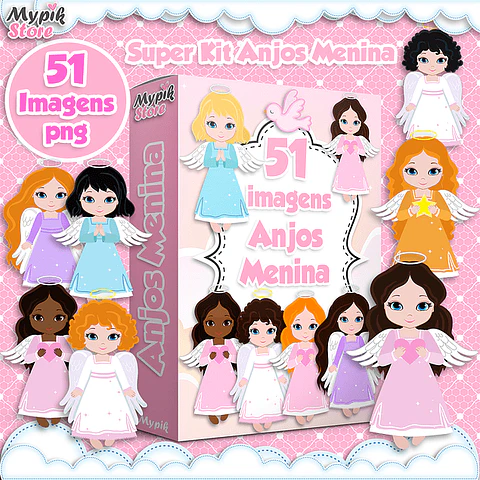 Kit Digital Anjos Menina