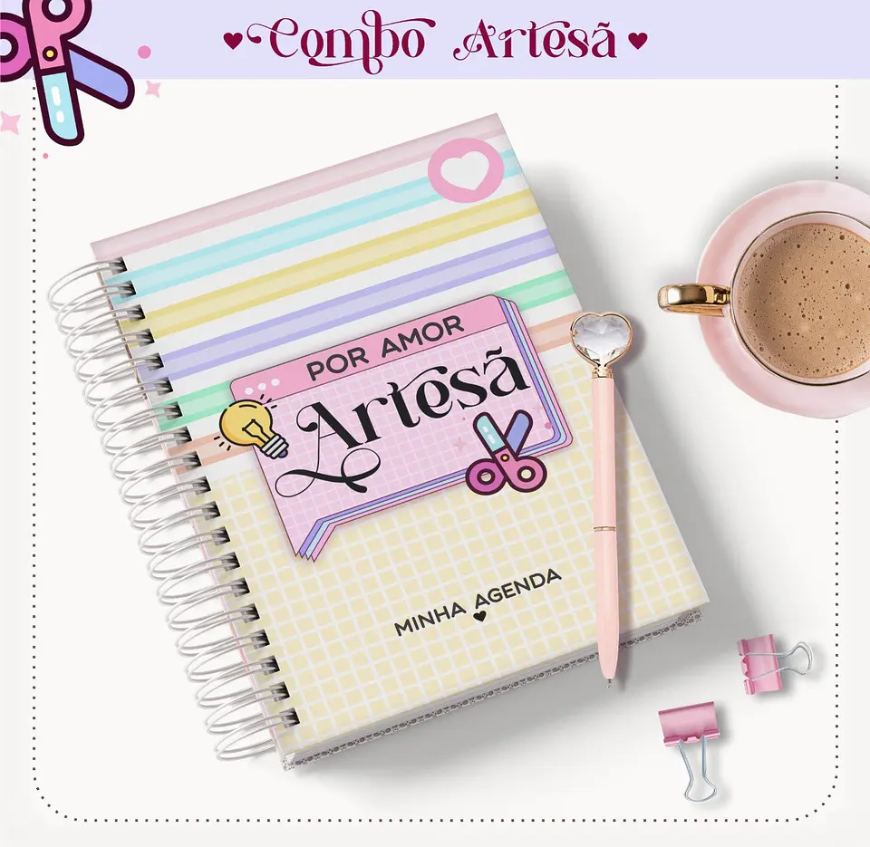 Arquivo Digital Kit Artesã p/ Encadernação + Canecas 1