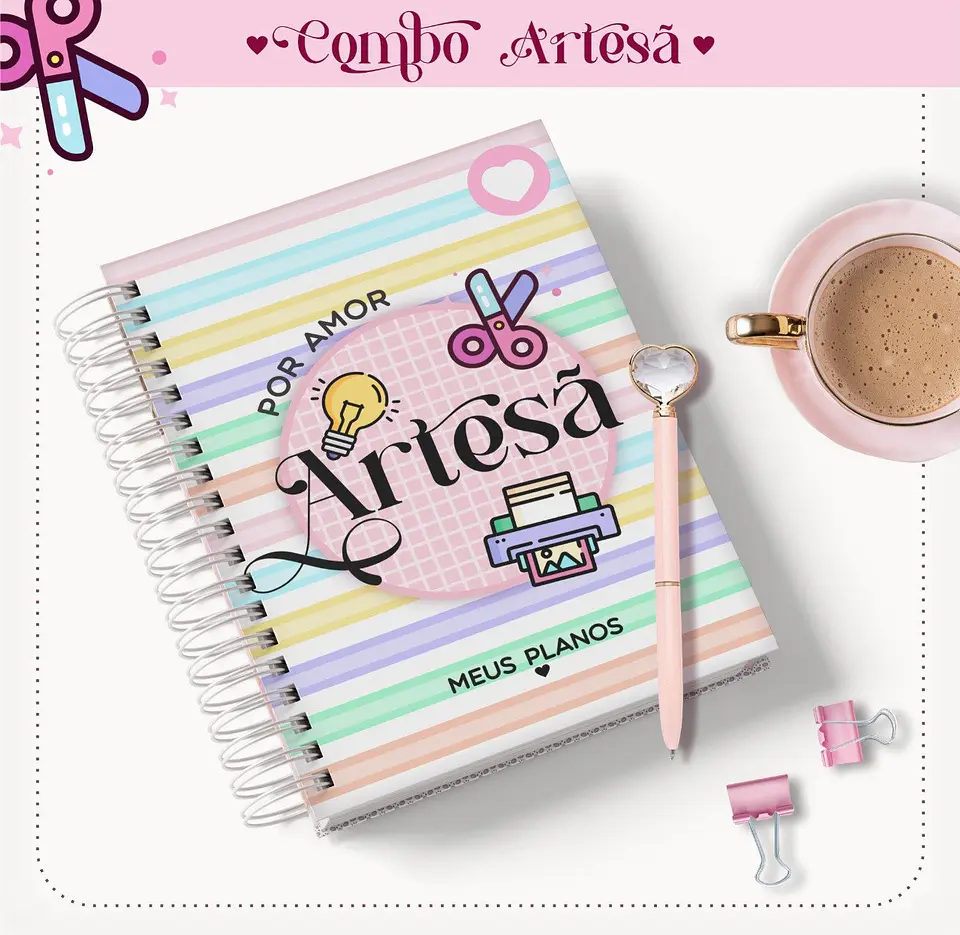 Arquivo Digital Kit Artesã p/ Encadernação + Canecas 2