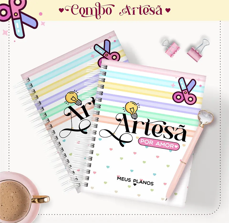 Arquivo Digital Kit Artesã p/ Encadernação + Canecas 3