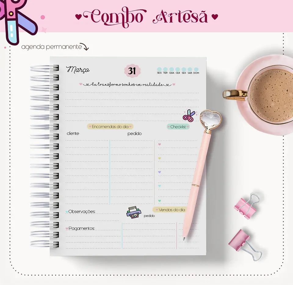 Arquivo Digital Kit Artesã p/ Encadernação + Canecas 4