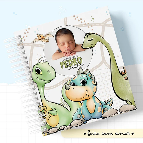 Arquivo Digital Caderneta e Livro Bebê Dino Boy