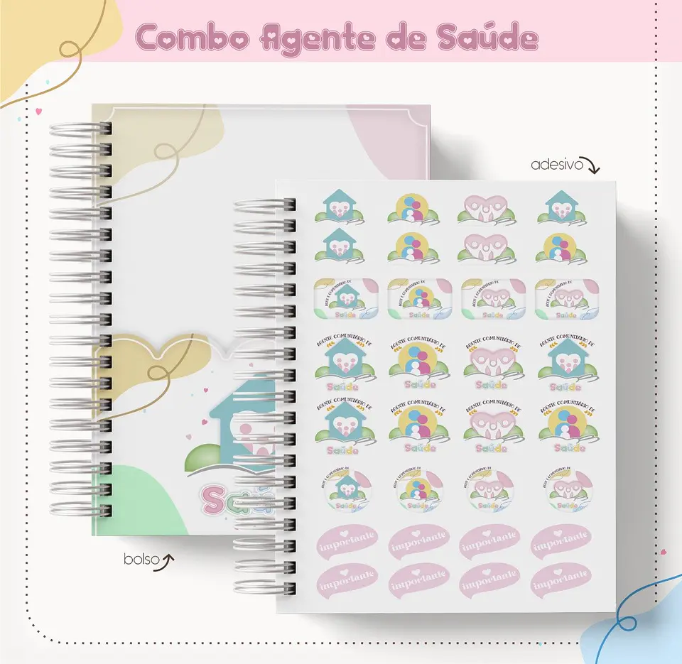 Arquivo Digital Kit Agente de Saúde p/ Encadernação + Canecas 4