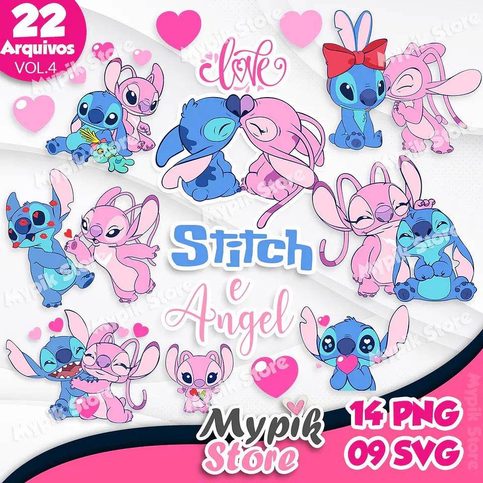 Arquivo Kit Digital Stitch e Angel 1