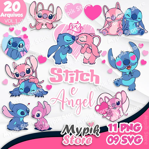 Arquivo Kit Digital Stitch e Angel