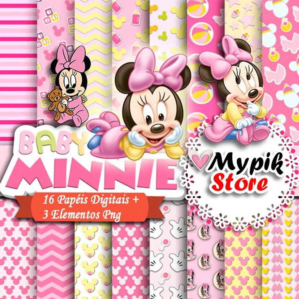 Arquivo Kit Digital Baby Minnie 1
